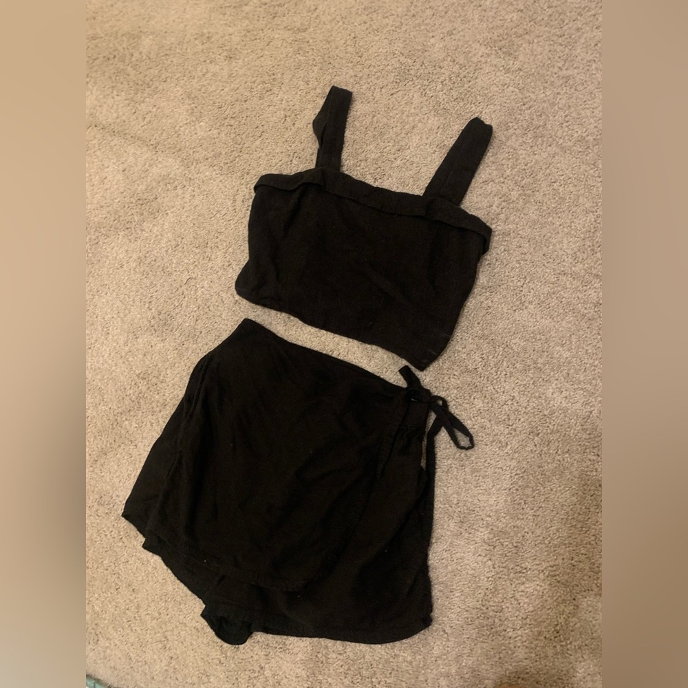 American Eagle Black Two-Piece Set size Small